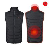 cherrysong Electric Heated Vest for Neck and Back, Insulated Heated Vest, Washable Serrated Body Warmer Gilet, USB Electric Warm Vest for Outdoor Hiking Camping, Man