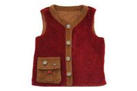 Kozie Clothes Little Boys Boys' Sensory Weighted Vest 4 Salsa Red Berber/Brown Corduroy Placket