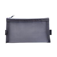 Transparent Mesh Simple Pencil Pencils, Highlighters, Gel Pen, Markers and other School Supplies Case - Student Pencil Cases Nylon School Office Supplies (A)