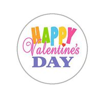 Valentine's Day Envelope Seals - 1.2" Valentine's Day Stickers - 144 Fun Holiday Stickers (Happy Valentines Day)