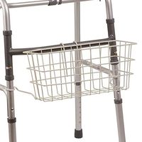 DMI Snap-On Walker Basket - Rust-Resistant Vinyl Coating, White