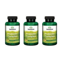 Swanson Probiotic Complex 4.2 Billion CFU 5-Strain Digestive Health Fat Metabolism Satiety Prebiotic FOS Complex Supplement 120 Veggie DRcaps (3 Pack)