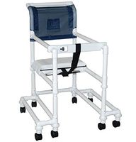 Standard Deluxe Shower Chair with Anti Tip Outriggers Color: Royal Blue