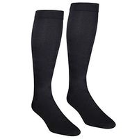NuVein Men's Compression Socks Dress Trouser Style Over Calf Knee High, Black, Large