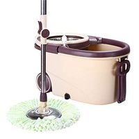 Xiaochongshan Mop bucket set，Wring Spin Mop And Bucket-Hand-Free Wringing Floor Cleaning Mop-Washable & Reusable Microfiber Mop Heads Included- Wet Or Dry Usage On Hardwood/Laminate/TileStone