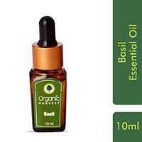 Organic Harvest Herbal Ayurvedic Pure Basil Essential Oil No harsh chemicals, animal ingredients, parabens, mineral oil, or pesticides (10 ml / 0.338 fl oz