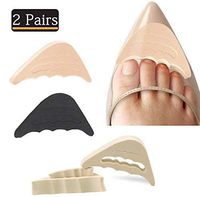 2 Pairs Thickening Soft Sponge Adjustable Toe Plug Shoe Filler for Men Women, Fits Pumps, Flats,Boots,High-Heeled Shoes (Beige + Black)