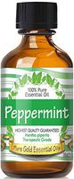 Pure Gold Peppermint Essential Oil, 100% Natural & Undiluted, 60ml