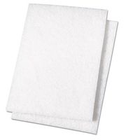 Premiere Pads PAD 198 Light Duty Scouring Pad, 9" Length by 6" Width, White (Case of 20)