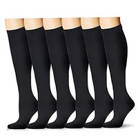 Compression Socks 15-20 mmHg Running Sports Travel Pregnancy Medical(6 Pairs)(L/XL)