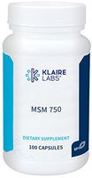 Klaire Labs MSM 750 - Clinically Tested to Support Joint Comfort & Structure, Methylsulfonylmethane as OptiMSM (100 Capsules)