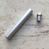 Brando Moon Cute Small Metal Storage Tube Container - Airtight Water Proof and Smell Proof - Perfect for Purse Pocket Travel