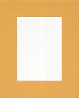 Pack of (2) 22x28 Sun Yellow Picture Mats with White Core, Bevel Cut for 18x24 Picture, with 1/8" Foam Core and Clear Bags