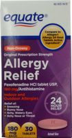 Equate - Allergy Relief - Fexofenadine 180 mg, 30 Tablets (Compare to Allegra Allergy)