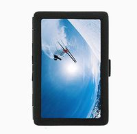 Skiing Winter Sports Black Cigarette Case Holder Wallet RFID-blocking