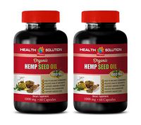 Stress Relief Vitamins for Men - Hemp Seed Oil for Pain Relief - Hemp Oil for Anxiety and Depression - 2 Bottles 240 Liquid Capsules