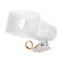 MAGT Alarm Siren, Electronic Alarm Siren Horn 150dB Indoor/Outdoor Security Siren DC 12V for Home Security System - White