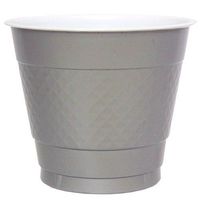 Party Dimensions 81881 18 Count Plastic Cup, 9-Ounce, Silver