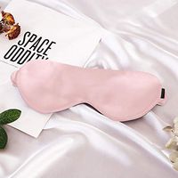 THXSILK 22 Momme Mulberry Silk Eye Mask, Super Smooth Sleep Mask, Soft Eye Cover for Good Night Sleep, Comfortable Travel and Nap, with Wide Head Strap for Woman/Man/Kids,Charming Pink