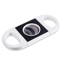 BUY-TO Cigar Cutter Guillotine Cut Stainless Steel + ABS Fits Most Cigars 9440mm,White