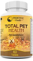 Pet Multivitamin Total Health Supplement for Cats & Dogs Bone Coat Joint Immune Digestion Support with Zinc Calcium B Vitamins 60 Chewable Nutrition Tablets Made in USA