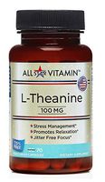 L-Theanine, 100 mg, 70 Vegetarian Capsules, Stress Free, Relaxation, Focus, Non-GMO, Gluten Free, All-Star Vitamin