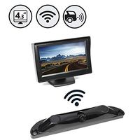 Wireless Backup Camera System with Built-in Sensors and 120° Viewing Angle + 4.3" TFT LCD Monitor - Waterproof