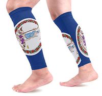 Abbylife Virginia Flag 1 Pair Leg Brace Compression Long Cooling Sports Leg Sleeve