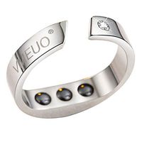 BeimYcW Stainless Steel Magnetic Anti Snore Open Ring Acupressure Therapy Sleeping Aid Silver L