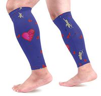 Anmarco Cupids and Hearts Sports Calf Compression Sleeves Leg Compression Socks Calf Guard for Running, Cycling, Maternity, Travel, Nurses