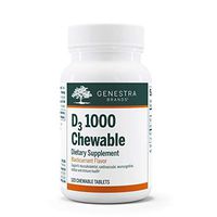 Genestra Brands - D3 1000 Chewable - Vitamin D Supplement - 120 Chewable Tablets - Natural Blackcurrant Flavor