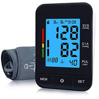 Blood Pressure Monitor DIOFAS Upper Arm Accurate Readings with Backlight LCD Display,2 * 90 Memory Storage Adjustable Cuff Batteries Included FDA Certified