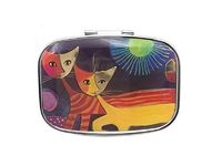 LANGUGU Daily Pill Box - 2 Compartment Medicine Case Pill Organizer Medicine Tablet Holder Organizer Case for Pocket or Purse (Type-C)