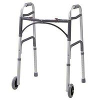 Deluxe Folding Walker 350lb Capacity 5 Inch Wheels