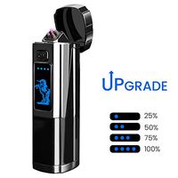 Electric Arc Lighter, Electronic Lighter USB Rechargeable Windproof Flameless Lighter Plasma Lighter with Battery Indicator (Upgraded) for Cigarette, Fire, Candle - Outdoors Indoors