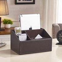 T-ZJHC Home Home Living Room Cute Tray Paper Napkin Coffee Table Remote Control Storage Box, Brown Trapezoid