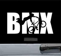 JS Artworks BMX dirtbike Vinyl Decal Sticker (WHITE)