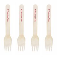Dress My Cupcake Natural Wood Candy 100-Pack Buffet Forks DIY Kit, A Treat for You, Red