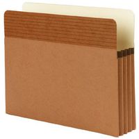Smead Easy Grip File Pocket, Straight-Cut Tab, 3-1/2" Expansion, Letter Size, Redrope, 4 per Pack (73217)