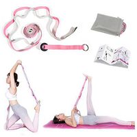 Yoga Band, Multi-Circle Band, 12-Circle Yoga Contraction Band, Non-Elastic Elongated Band for Body Stretching, Pilates, Dance and Gymnastics (with Carrying Bag)