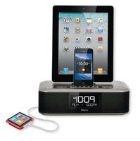 iHome Triple Charge Dual Alarm Stereo FM Clock Radio Color Gunmetal (iD99GZC) with 30 Pin Connector (NOT for IPHONE 5 or 6)