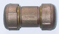 Compression Union, 1 In, Brass