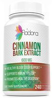 Fladora Cinnamon Extract 600mg Supplements - Supports Healthy Blood Sugar, Immune System, and Digestion - 240 Vegetarian Capsules