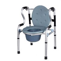 LUCKYYAN Elderly Folding Lightweight Walking Chair Aluminium Commode Chair Bathroom Toilet Seat Disability Mobility Aid