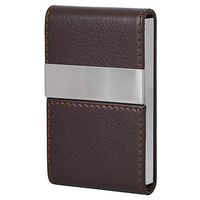 Fdit Multi-Purpose Portable PU Leather Cigarette Cigar Cards Storage Case Holder Convenient Hold Lighter (Brown)