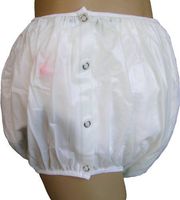 Baby Pants Milky White Tuffy Adult Snap-on Plastic Pants - Large