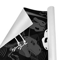 Gift Wrapping Paper Roll Dinosaur Skeleton for Birthday,Holiday,Wedding,Baby Shower Gift Wrap - 3Rolls - 58inch x 23inchPerRoll