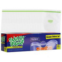 Smelly Proof Original No Smell Baggies Reusable CLEAR Bag, 8.5" x 10"-Large-15 Pack