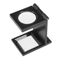 uxcell Magnifying Glass, 8X 27mm Three-Folding 8X Magnifier Zinc Alloy Magnifying Glass with Scale for Textile Optical Jewelry Tool