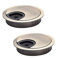 LICTOP 2 Pcs Round Grommet Desk Cable Hole Cover for Wire Organizer & Computer Desk Wires,Fits 2.4" Hole